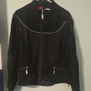 Nitro Racing Technical Black Full Zip Motorcycle Jacket Soft Shell Ladies Large